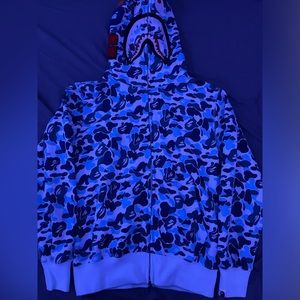 Bape Blue ABC Shark hoodie - Men’s Large